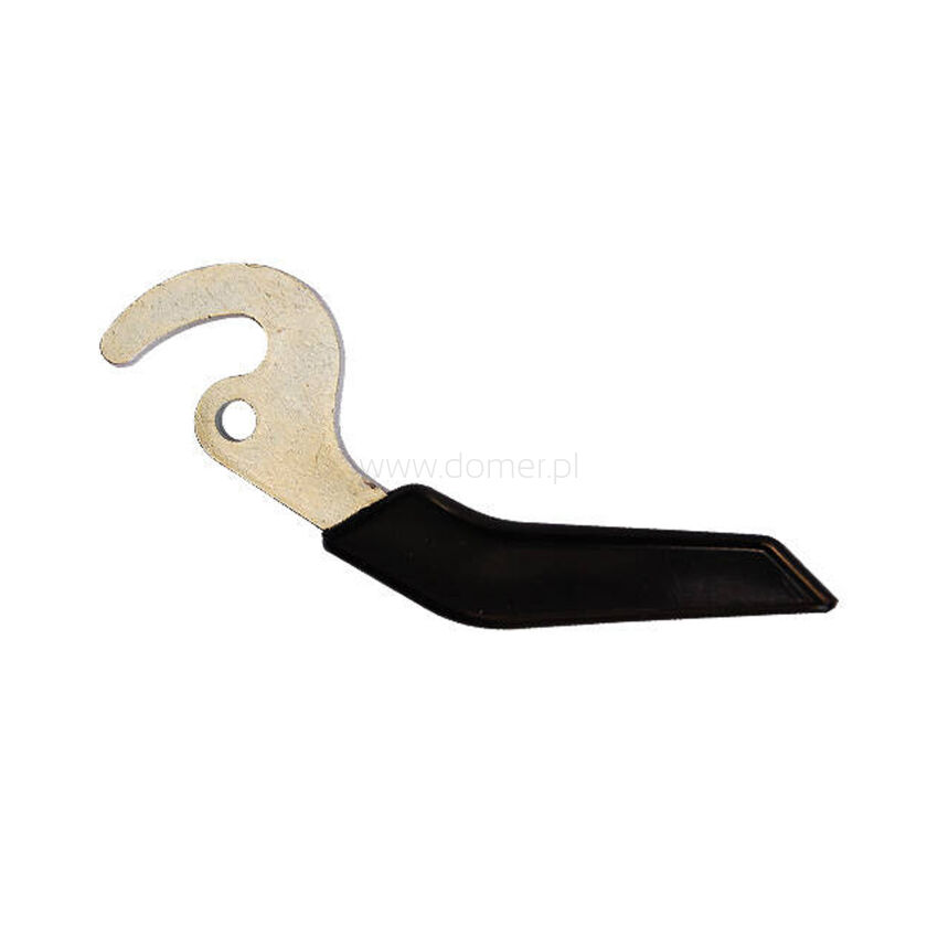 Handle for boiler furnace door large black with gold stripes
