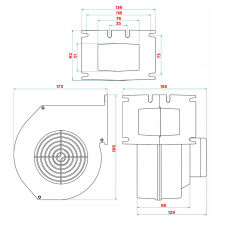 Steuergerät für Schüttkessel ART PDW und Gebläse DM 120 Set für Ofen - 6