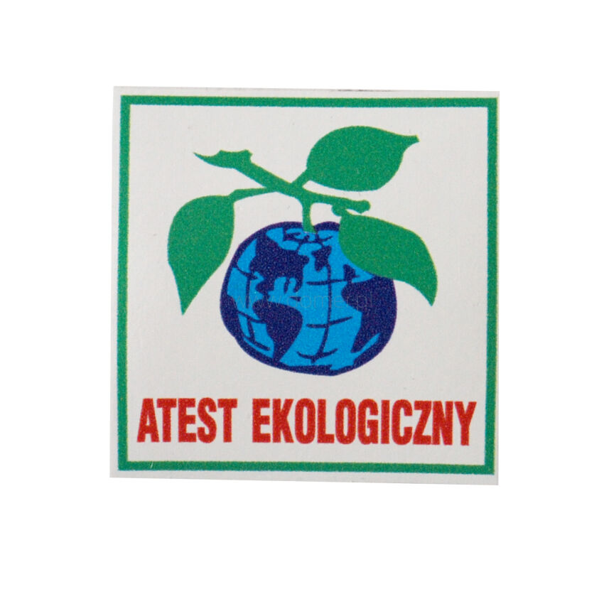 ECOLOGICAL CERTIFICATE Sticker size 50 x 50 mm