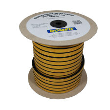 Self-adhesive grooved rubber gasket black length 1 meter - 3
