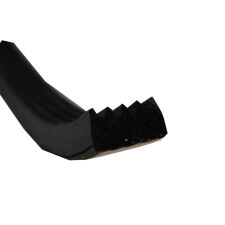 Self-adhesive grooved rubber gasket black length 1 meter - 5