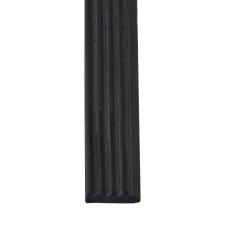 Self-adhesive grooved rubber gasket black length 1 meter - 2