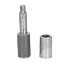 Turned steel hinge for welding FI 18 length 73 with M-8 thread - 2