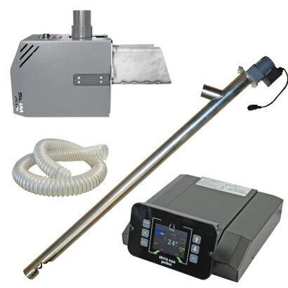 Zestaw Palnik pelletowy BIOBURN o mocy 25-30kW ze sterownikiem Iryd 620 oraz z podajnikiem opału