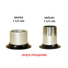 Sleeve for coupling socket diameter 54 mm (KM 54) - black - 2