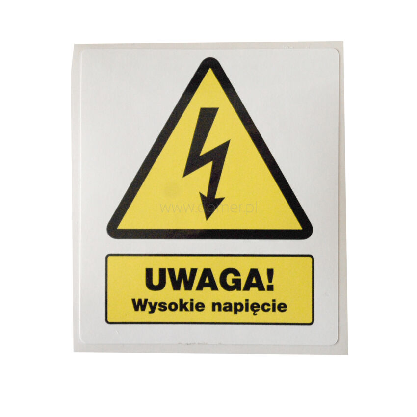 High Voltage Sticker size 70 x 80 mm