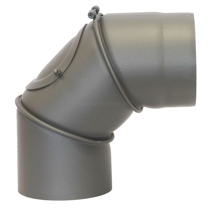 Adjustable 3-piece steel painted chimney elbow diameter 250 mm