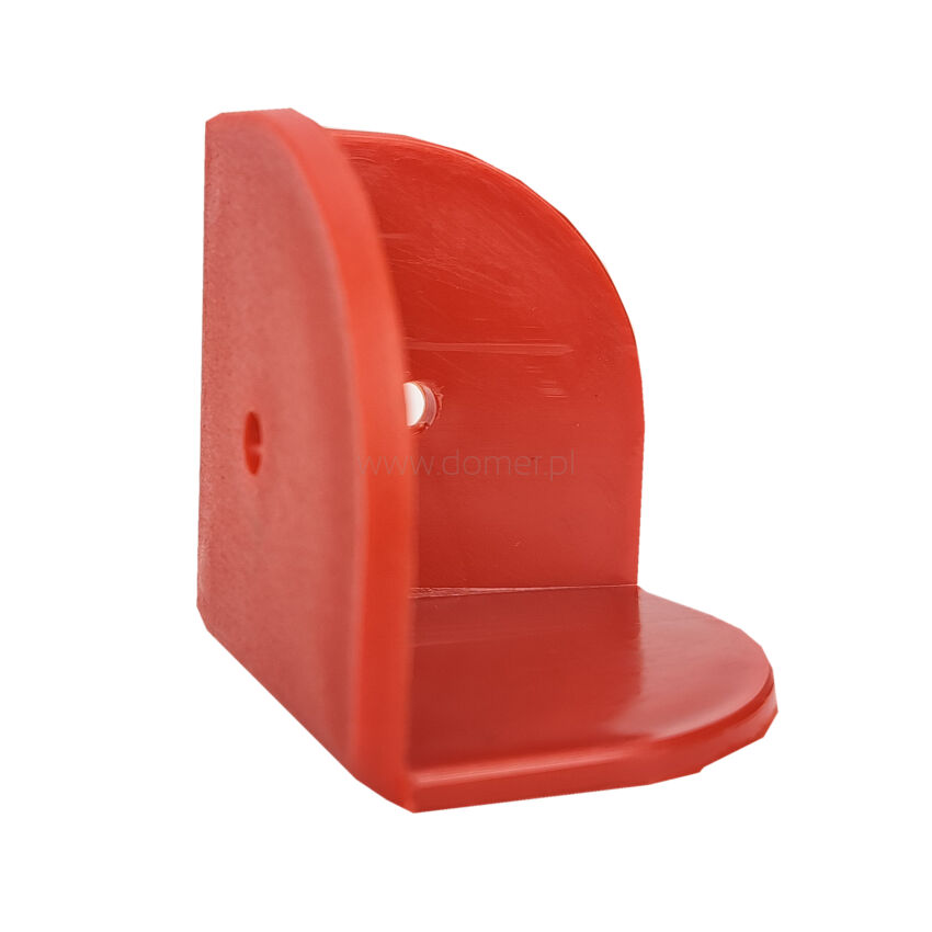 Red plastic corner piece