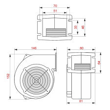 Dmuchawa DM 97 - 35 W z puszką i przewodem 2 MB - 4