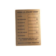 Nameplate sticker size 70 x 90 mm - gold - 3
