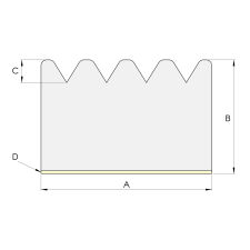 Uszczelka samoprzylepna gumowa rowkowana czarna dł. 200 mb wałek - 3