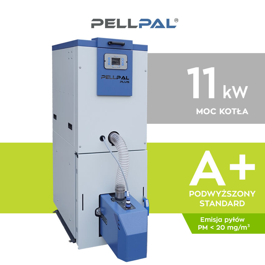Kocioł na pellet PELLPAL SLIM PLUS o mocy 11 kW - certyfikaty EcoDesign i 5 Klasa