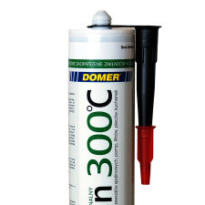 Silikon ognioodporny wysokotemperaturowy DOMER 300 stopni C - czarny - 2