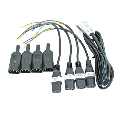 Set of output cables with socket and plug 0.3 m