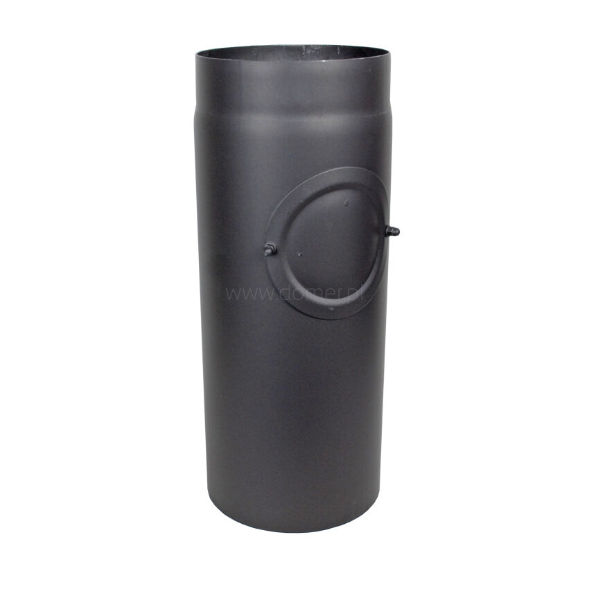 Steel painted chimney pipe with cleaning hatch, flue extension, diameter 200 mm, length 500 mm
