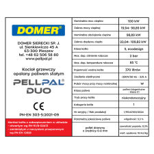 Kocioł na pellet PELLPAL DUO o mocy 100 kW - certyfikat 5 Klasa EcoDesign - 5