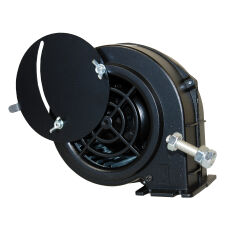 Dmuchawa do kotła, wentylator DM 80 malowana obudowa, przesłona O, klapka - 2