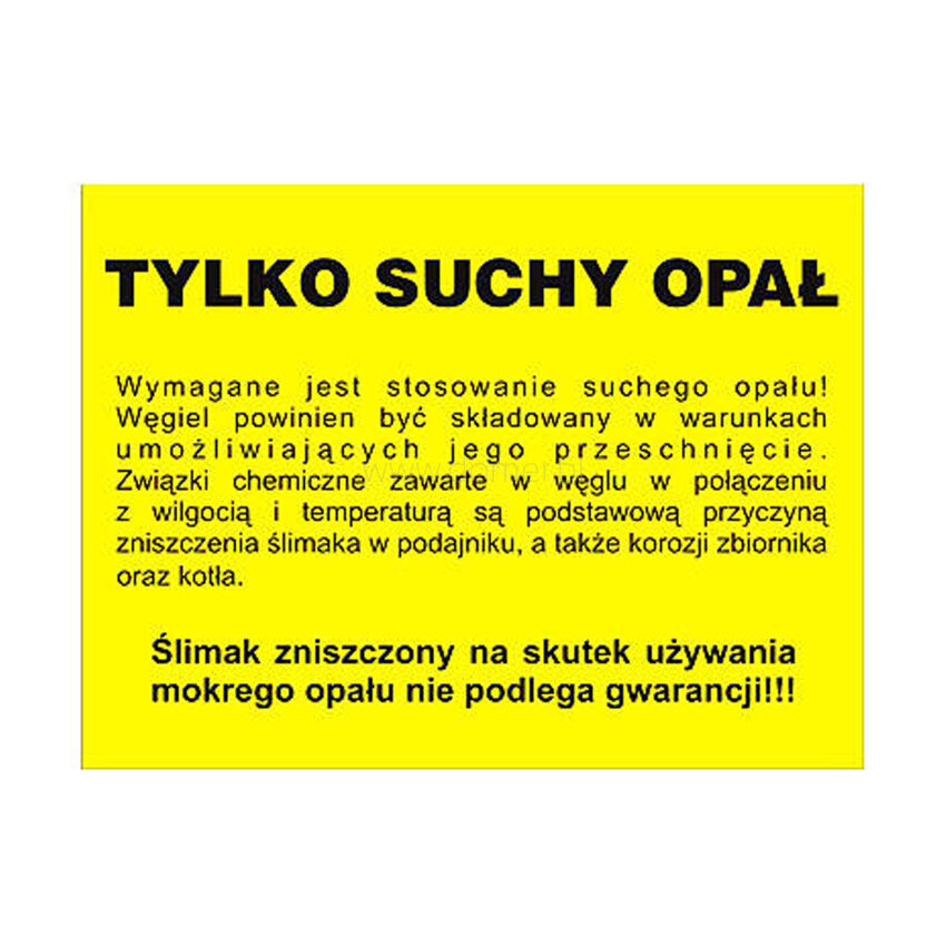 Sticker ONLY DRY FUEL