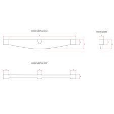 Ruszt żeliwny belkowy do kominka pieca paleniska 34 cm LUX - 6