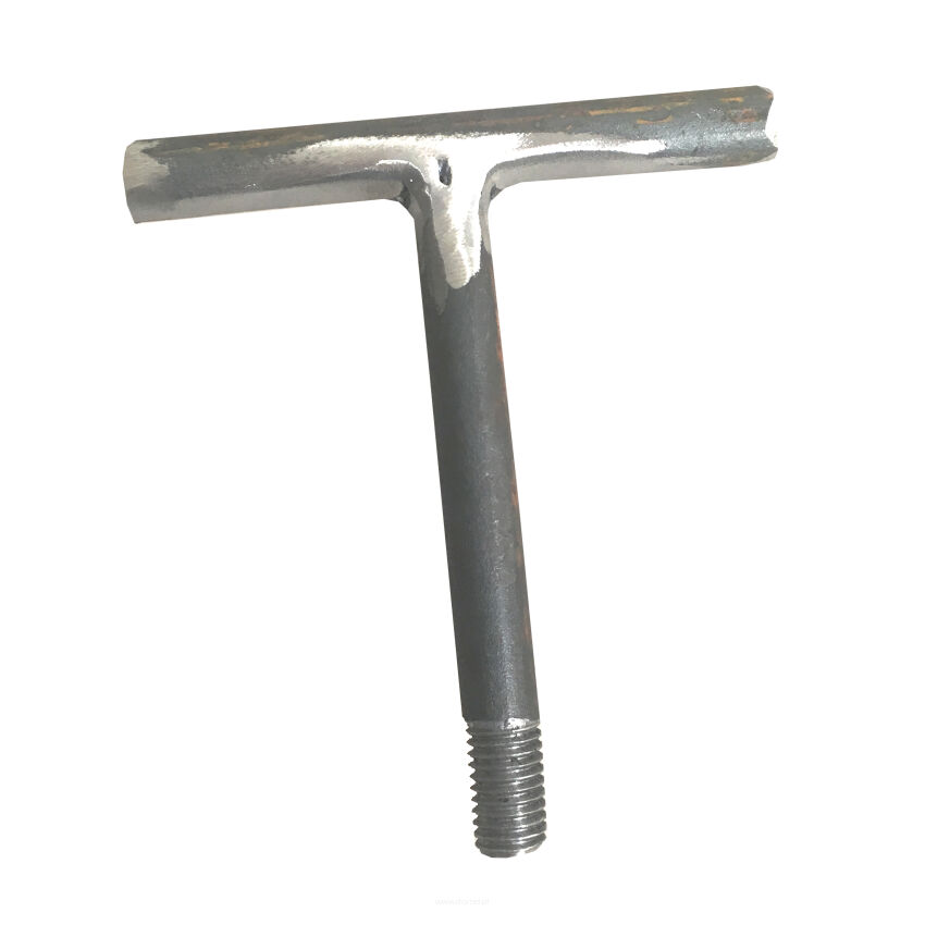 Hook for cast iron deflector letter T length 11 cm thread M-12