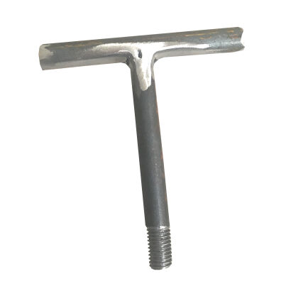 Háček na litinový deflektor písmeno T délka 11 cm závit M-12