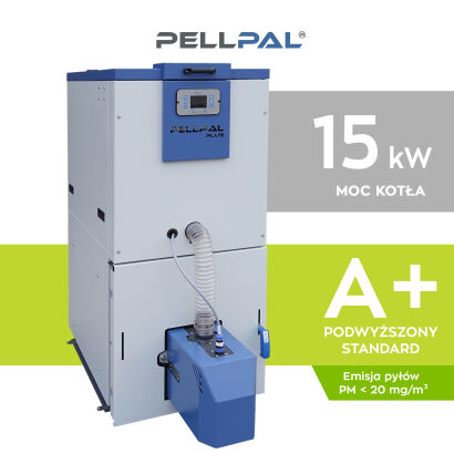 Kocioł na pellet PELLPAL SLIM PLUS o mocy 15 kW - certyfikaty EcoDesign i 5 Klasa