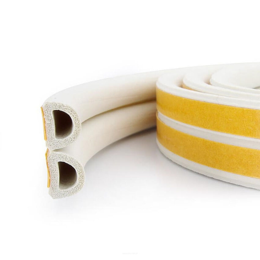 Self-adhesive white rubber gasket GD1 double