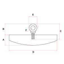 Deflektor żeliwny 15 - 25 kW z uchem mocującym - 3