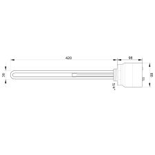 Guaranteed Heater for Boiler with Thermostat, 5/4 Thread, 2000W Power - 2