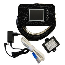 Room panel thermostat controller PILOT G 904 color display - black housing - 4