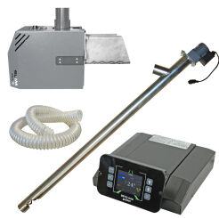 Zestaw Palnik pelletowy BIOBURN o mocy 9-11kW ze sterownikiem Iryd 620 oraz z podajnikiem opału