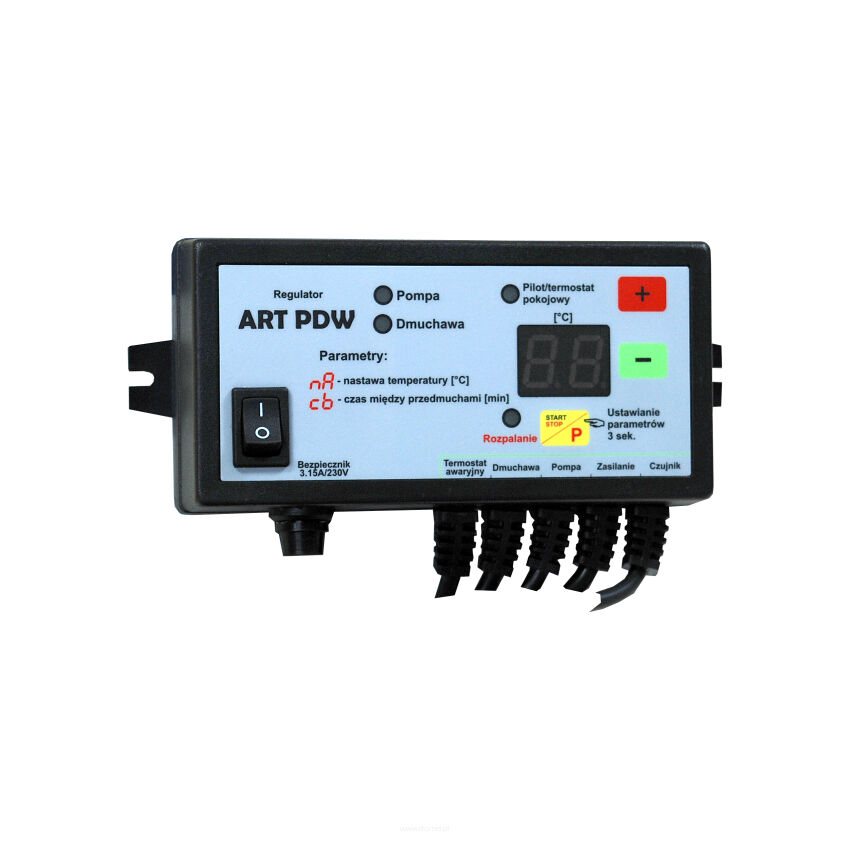 Regulátor pro kotel na pevná paliva ART+ PDW pro ventilátor a čerpadlo