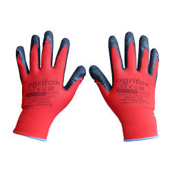 Rękawice robocze ochronne WAMPIRKI czerwono-czarne 8